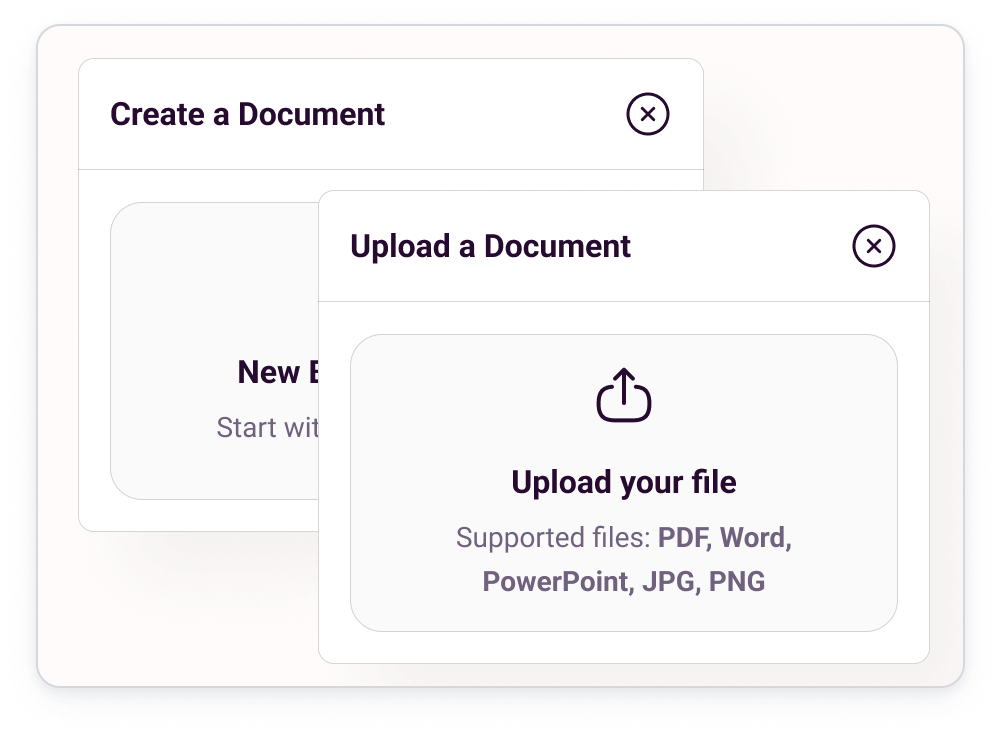 Upload Any Document